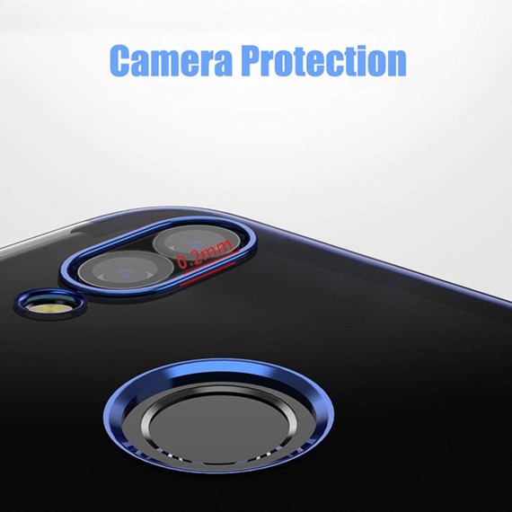 Microsonic Huawei Honor 10 Lite Kılıf Skyfall Transparent Clear Kırmızı 5