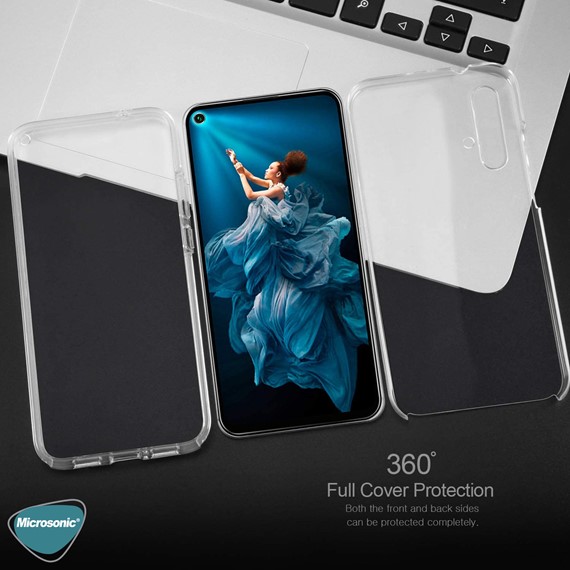 Microsonic Huawei Honor 20 Kılıf 6 tarafı tam full koruma 360 Clear Soft Şeffaf 2