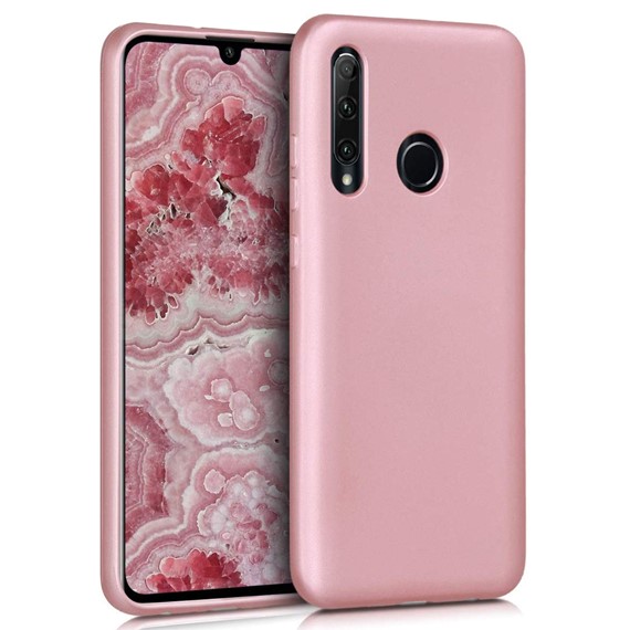 Microsonic Matte Silicone Huawei Honor 20 Lite Kılıf Rose Gold 1