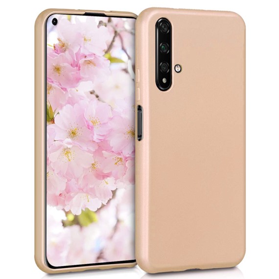 Microsonic Matte Silicone Huawei Honor 20 Kılıf Gold 1