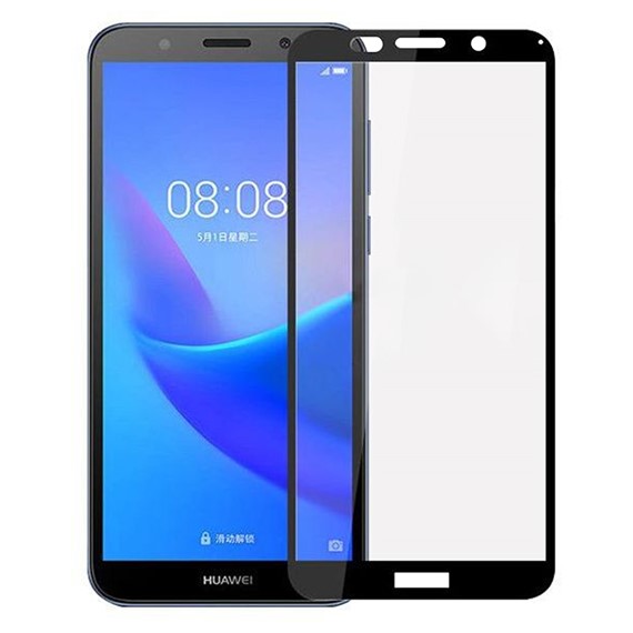 Microsonic Huawei Honor 7S Tam Kaplayan Temperli Cam Ekran koruyucu Siyah 1