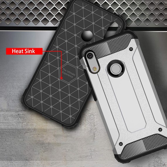 Microsonic Huawei Honor 8A Kılıf Rugged Armor Mavi 5