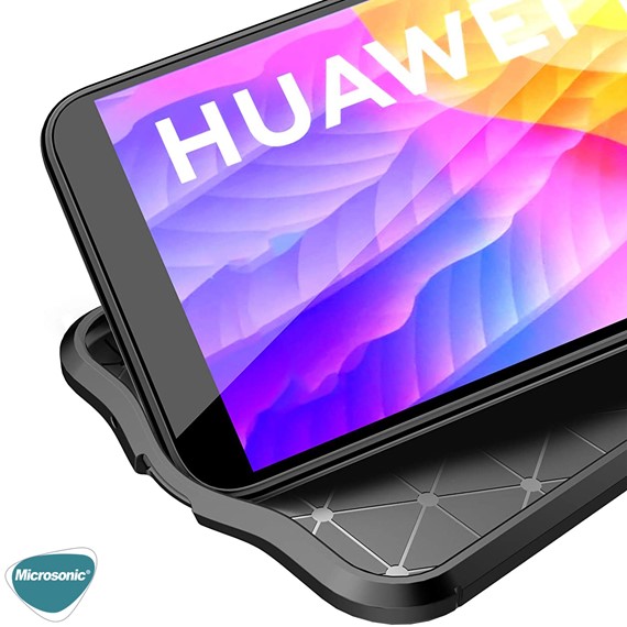Microsonic Huawei Honor 9S Kılıf Deri Dokulu Silikon Lacivert 4