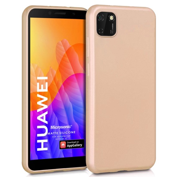 Microsonic Matte Silicone Huawei Honor 9S Kılıf Gold 1