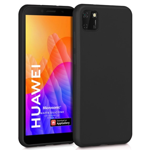 Microsonic Matte Silicone Huawei Honor 9S Kılıf Siyah 1