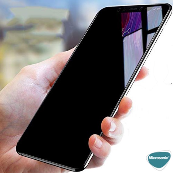 Microsonic Huawei Honor 9S Privacy 5D Gizlilik Filtreli Cam Ekran Koruyucu Siyah 5