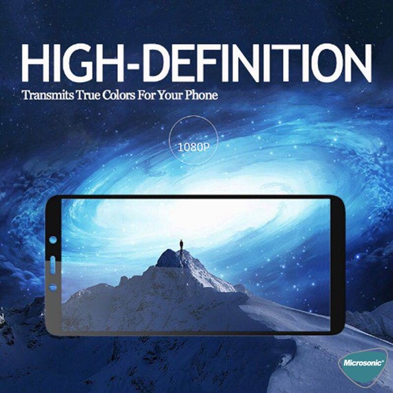 Microsonic Huawei Honor 9S Tam Kaplayan Temperli Cam Ekran Koruyucu Siyah 5