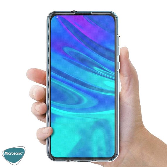 Microsonic Huawei Honor 9X Kılıf 6 tarafı tam full koruma 360 Clear Soft Şeffaf 4