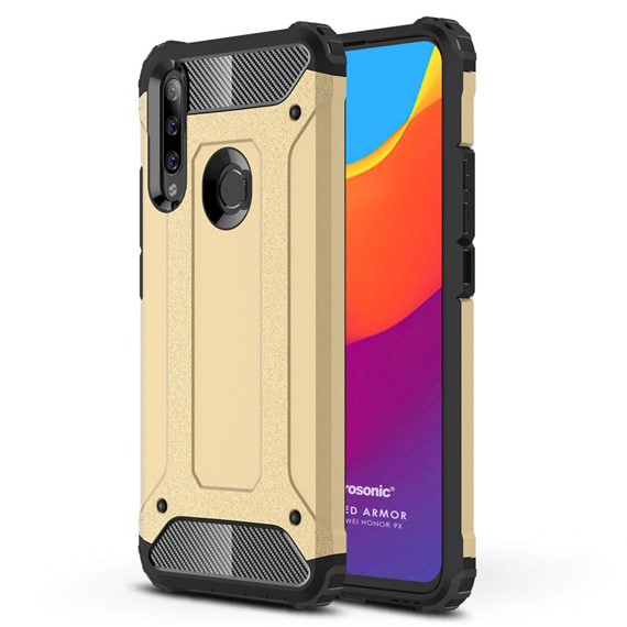 Microsonic Huawei Honor 9X Kılıf Rugged Armor Gold 1