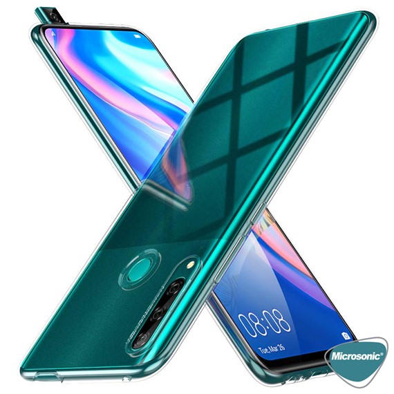 Microsonic Huawei Honor 9X Kılıf Transparent Soft Beyaz 5