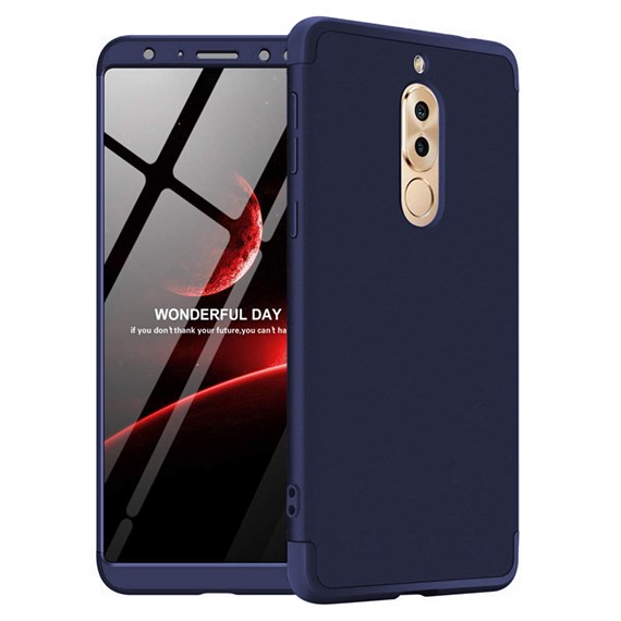 Microsonic Huawei Mate 10 Lite Kılıf Double Dip 360 Protective Lacivert 1