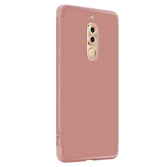 Microsonic Huawei Mate 10 Lite Kılıf Double Dip 360 Protective Rose Gold 2