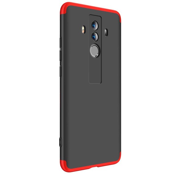 Microsonic Huawei Mate 10 Pro Kılıf Double Dip 360 Protective Siyah Kırmızı 2