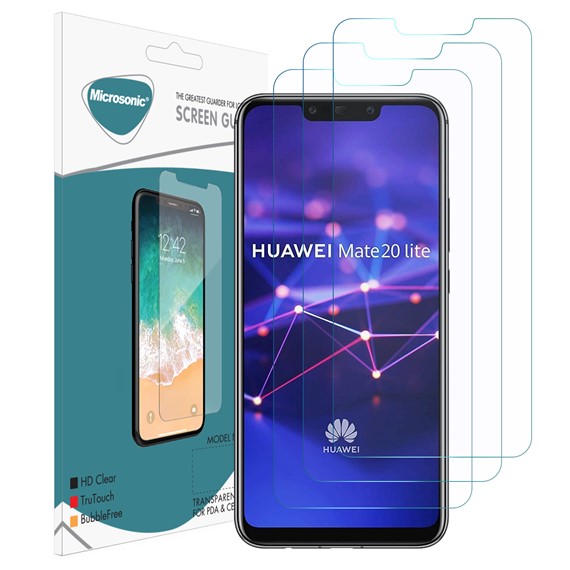 Microsonic Huawei Mate 20 Lite Ekran Koruyucu Nano Cam 3 lü Paket 1