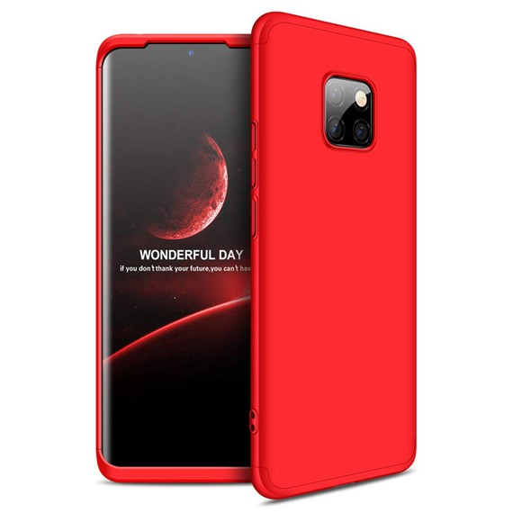 Microsonic Huawei Mate 20 Pro Kılıf Double Dip 360 Protective Kırmızı 1