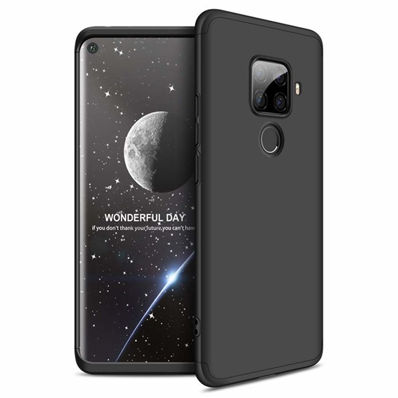 Microsonic Huawei Mate 30 Lite Kılıf Double Dip 360 Protective Siyah 1