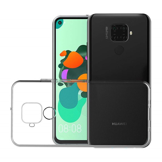 Microsonic Huawei Mate 30 Lite Kılıf Transparent Soft Beyaz 4