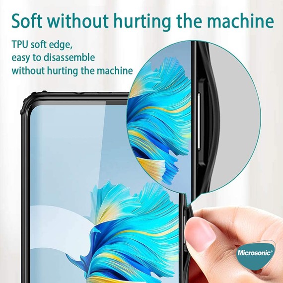 Microsonic Huawei Mate 40 Pro Kılıf Frosted Frame Kırmızı 4