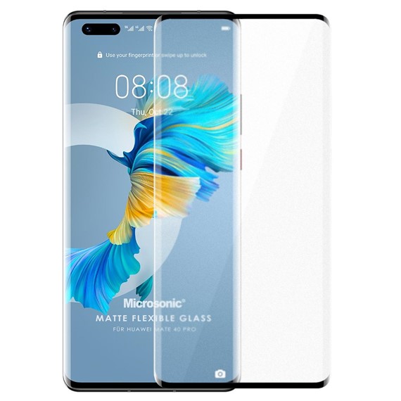 Microsonic Huawei Mate 40 Pro Seramik Matte Flexible Ekran Koruyucu Siyah 2