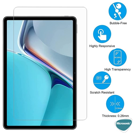 Microsonic Huawei MatePad 11 Tempered Glass Cam Ekran Koruyucu 5
