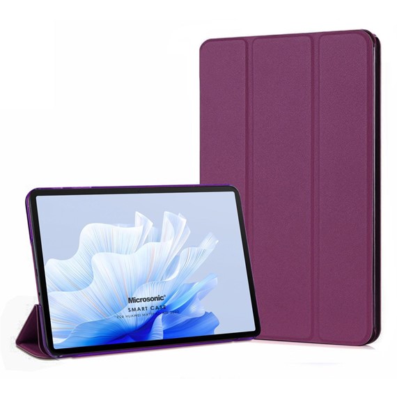 Microsonic Huawei MatePad Air Kılıf Slim Translucent Back Smart Cover Mor 1