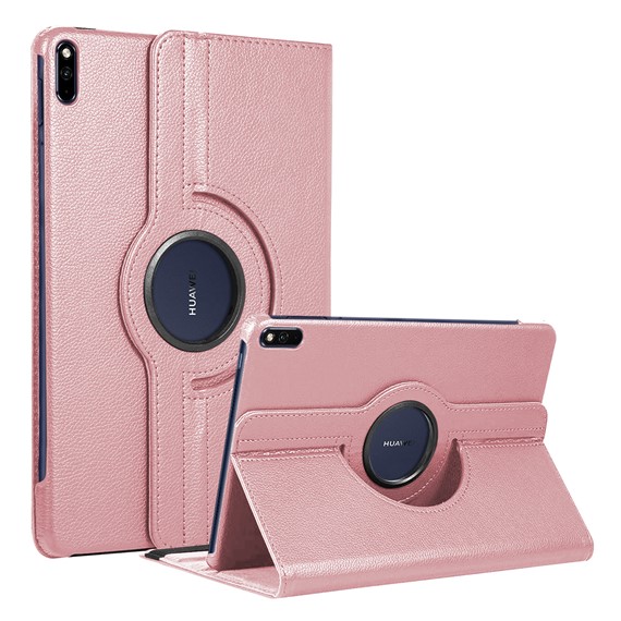 Microsonic Huawei MatePad Pro 10 8 Kılıf 360 Rotating Stand Deri Rose Gold 1