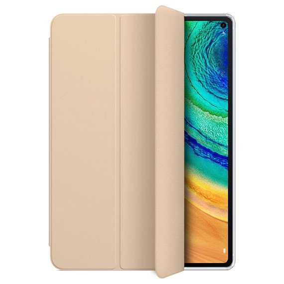 Microsonic Huawei MatePad 10 4 Kılıf Slim Translucent Back Smart Cover Gold 2