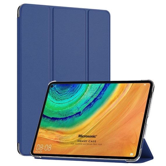 Microsonic Huawei MatePad Pro 10 8 Kılıf Slim Translucent Back Smart Cover Lacivert 1