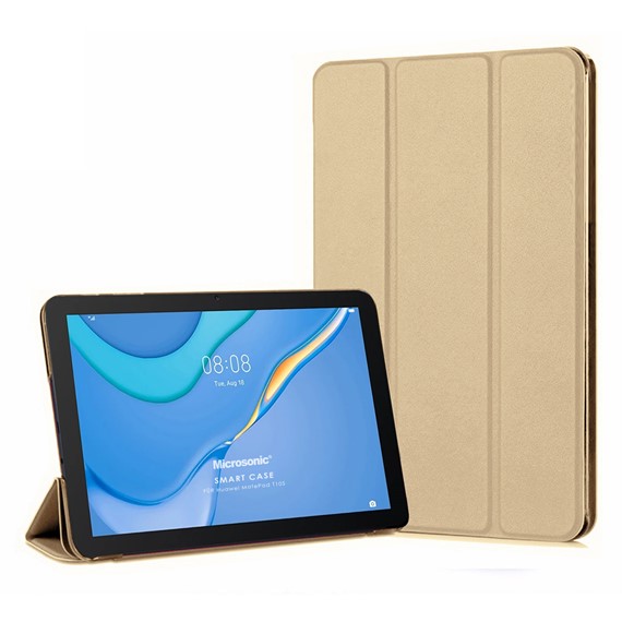 Microsonic Huawei MatePad SE Kılıf Slim Translucent Back Smart Cover Gold 1