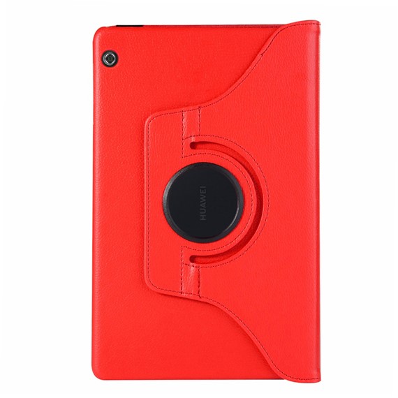 Microsonic Huawei MediaPad T3 10 Kılıf 360 Rotating Stand Deri Kırmızı 2