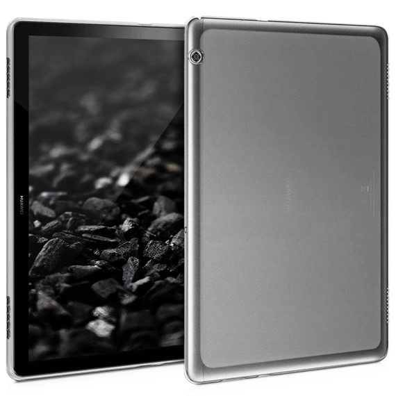 Microsonic Huawei MediaPad T5 10 Kılıf Transparent Soft Beyaz 1
