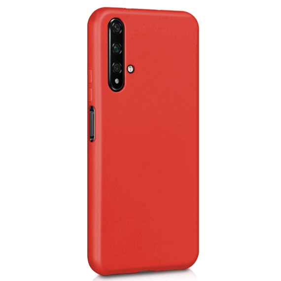 Microsonic Matte Silicone Huawei Nova 5T Kılıf Kırmızı 2