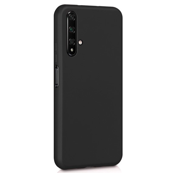 Microsonic Matte Silicone Huawei Nova 5T Kılıf Siyah 2