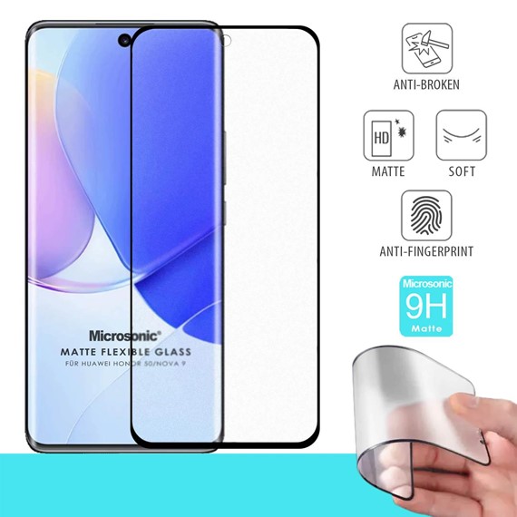 Microsonic Huawei Nova 9 Seramik Matte Flexible Ekran Koruyucu Siyah 1