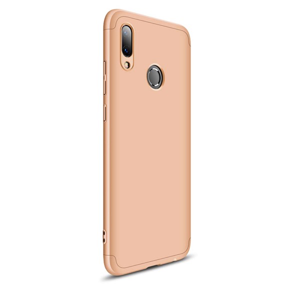 Microsonic Huawei P Smart 2019 Kılıf Double Dip 360 Protective Gold 2