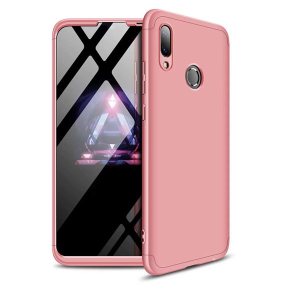 Microsonic Huawei P Smart 2019 Kılıf Double Dip 360 Protective Rose Gold 1