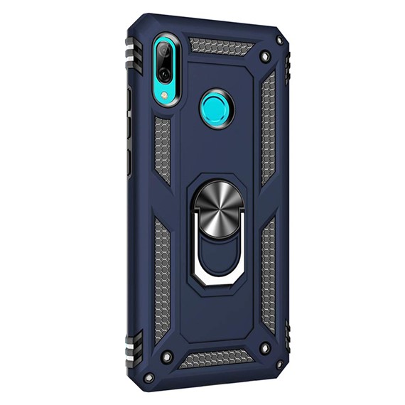 Microsonic Huawei P Smart 2019 Kılıf Military Ring Holder Lacivert 2