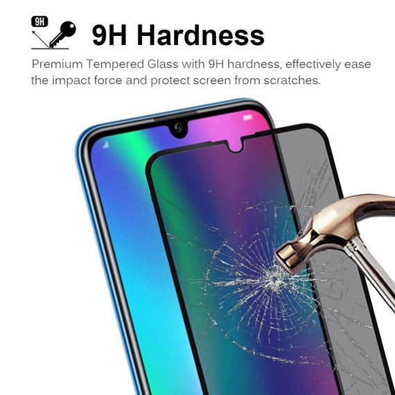 Microsonic Huawei P Smart 2019 Privacy 5D Gizlilik Filtreli Cam Ekran Koruyucu Siyah 4