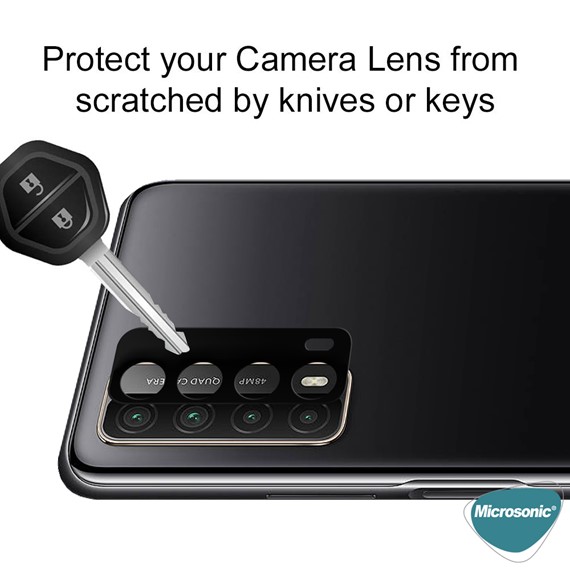 Microsonic Huawei P Smart 2021 Kamera Lens Koruma Camı V2 Siyah 5