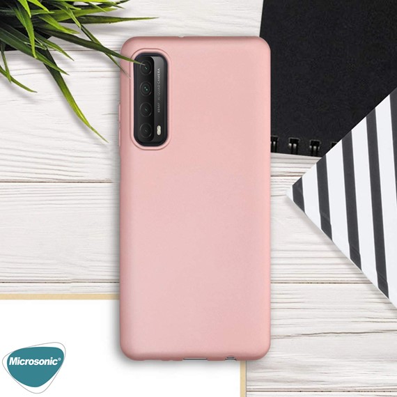 Microsonic Matte Silicone Huawei P Smart 2021 Kılıf Siyah 3