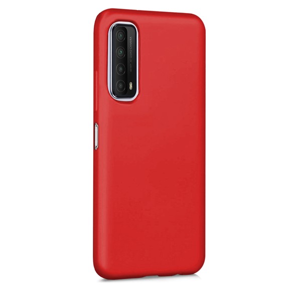 Microsonic Matte Silicone Huawei P Smart 2021 Kılıf Kırmızı 2