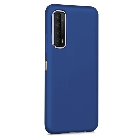 Microsonic Matte Silicone Huawei P Smart 2021 Kılıf Lacivert 2