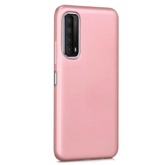 Microsonic Matte Silicone Huawei P Smart 2021 Kılıf Rose Gold 2