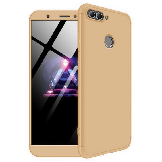 Microsonic Huawei P Smart Kılıf Double Dip 360 Protective Gold 1