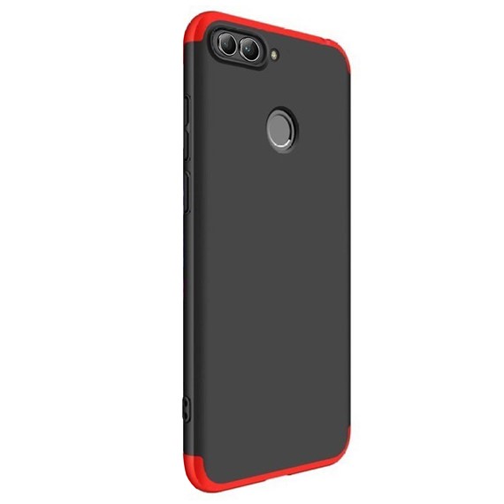 Microsonic Huawei P Smart Kılıf Double Dip 360 Protective Siyah Kırmızı 2