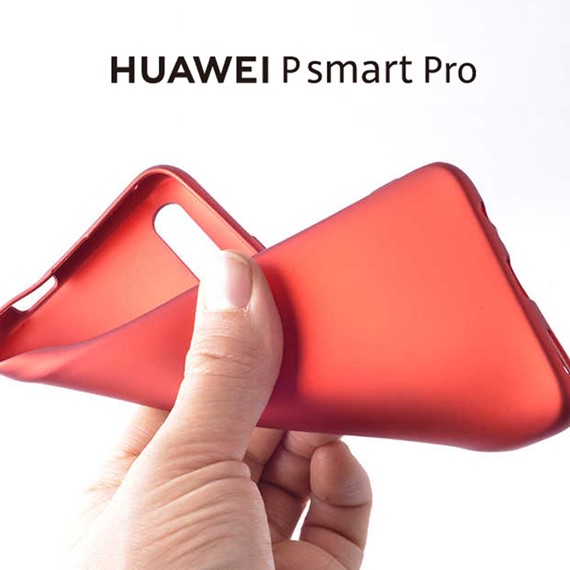 Microsonic Matte Silicone Huawei P Smart Pro Kılıf Lacivert 3