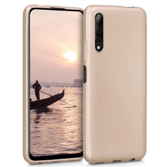 Microsonic Matte Silicone Huawei P Smart Pro Kılıf Gold 1