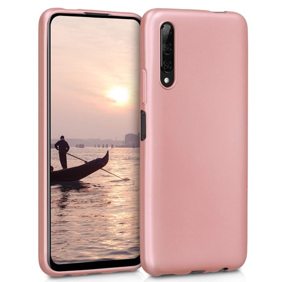 Microsonic Matte Silicone Huawei P Smart Pro Kılıf Rose Gold 1