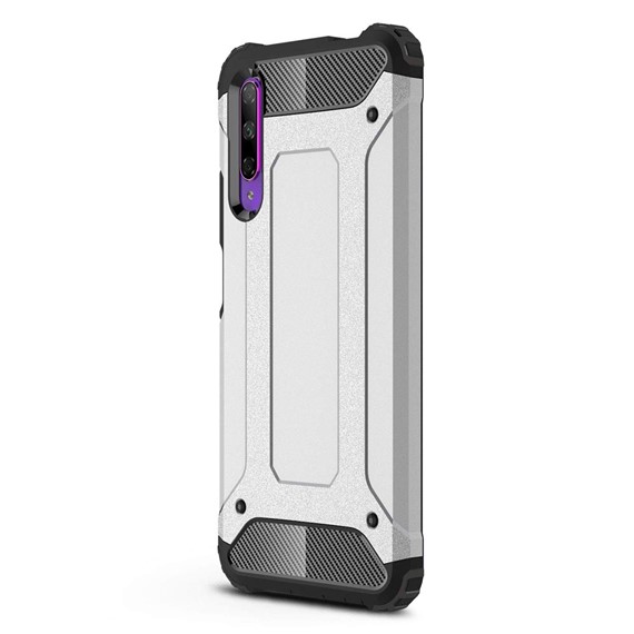 Microsonic Huawei P Smart Pro Kılıf Rugged Armor Gümüş 2