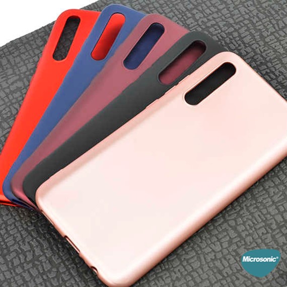 Microsonic Matte Silicone Huawei P Smart S Kılıf Mor 4